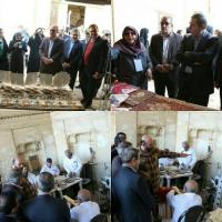 بازدید مسئولین محترم  کشوری،جناب آقای دکتر نامورمطلق،جناب آقای دکتر امیری ریاست محترم میراث فرهنگی فارس ،جناب آقای مهندس رحمانی معاونت محترم استانداری فارس و جناب آقای مهندس گورنگی ریاست محترم اتحادیه تعاونی های صنایع دستی فارس از نهمین نمایشگاه سراسری صنایع دستی اسفند 95